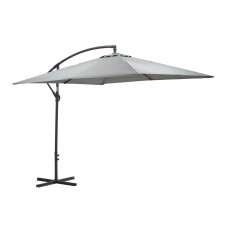 Corfu parasol 250x250 carbon black/ licht grijs